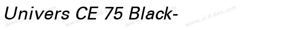Univers CE 75 Black字体转换
